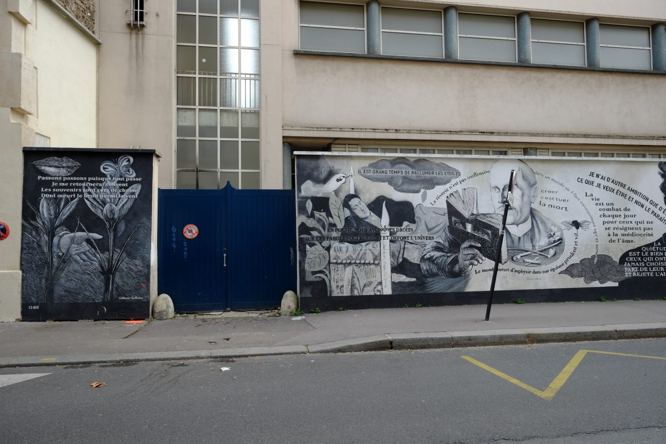 Une fresque rue Didot à Paris