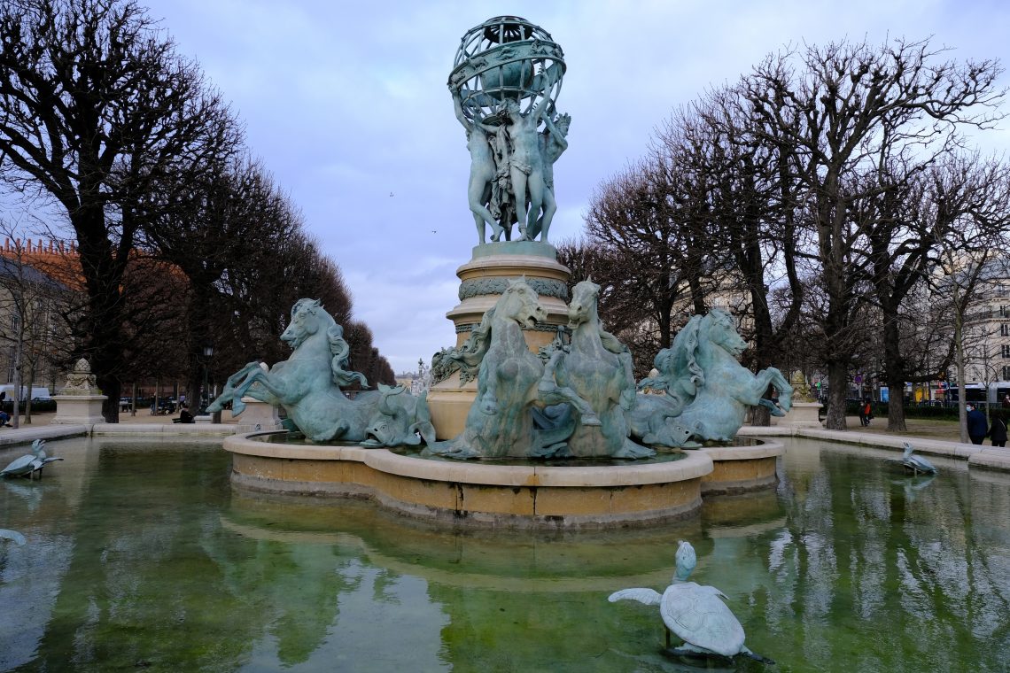 La fontaine des quatre parties du monde dans le 6 ème arrondissement de Paris