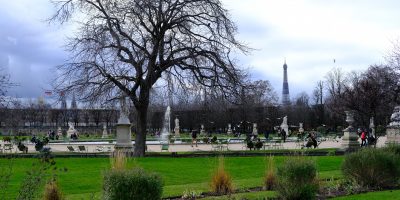 Le jardin des Tuileries en hiver dans le premier arrondissement de Paris