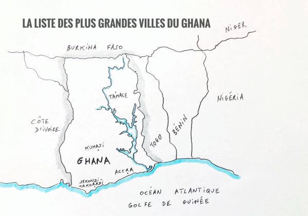 Les plus grandes villes du Ghana en population