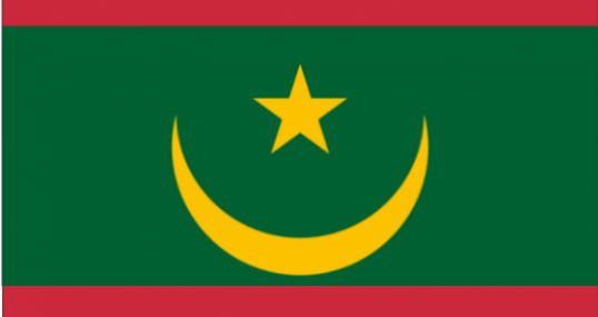 le drapeau de la Mauritanie