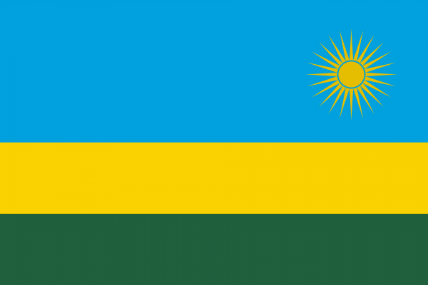le drapeau du Rwanda