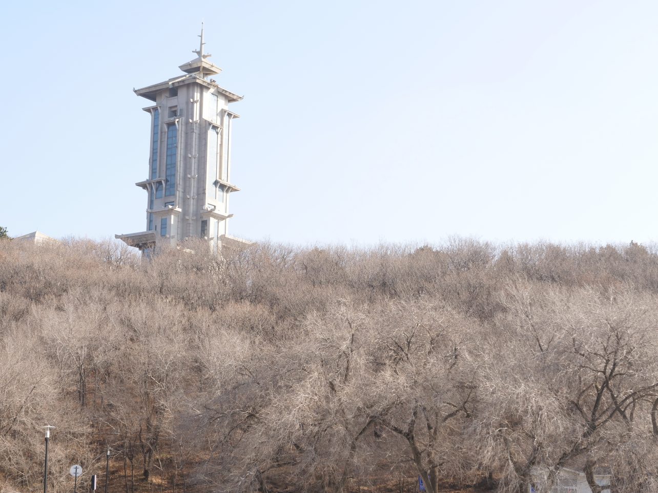 Une forêt glacée dans la campagne autour de Changchun