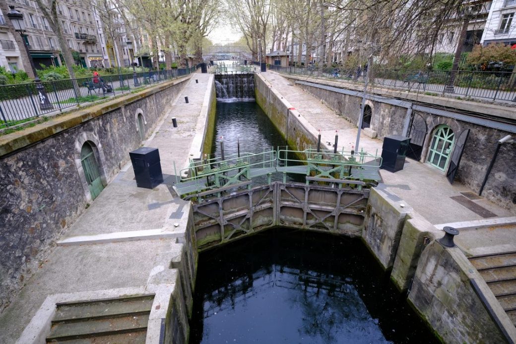 L'une des écluses du canal du dixième arrondissement