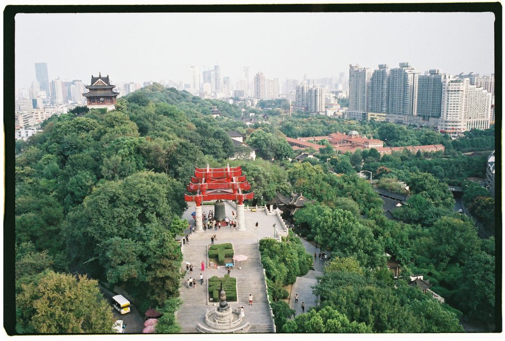 La vue depuis la tour de la Grue Jaune à Wuhan