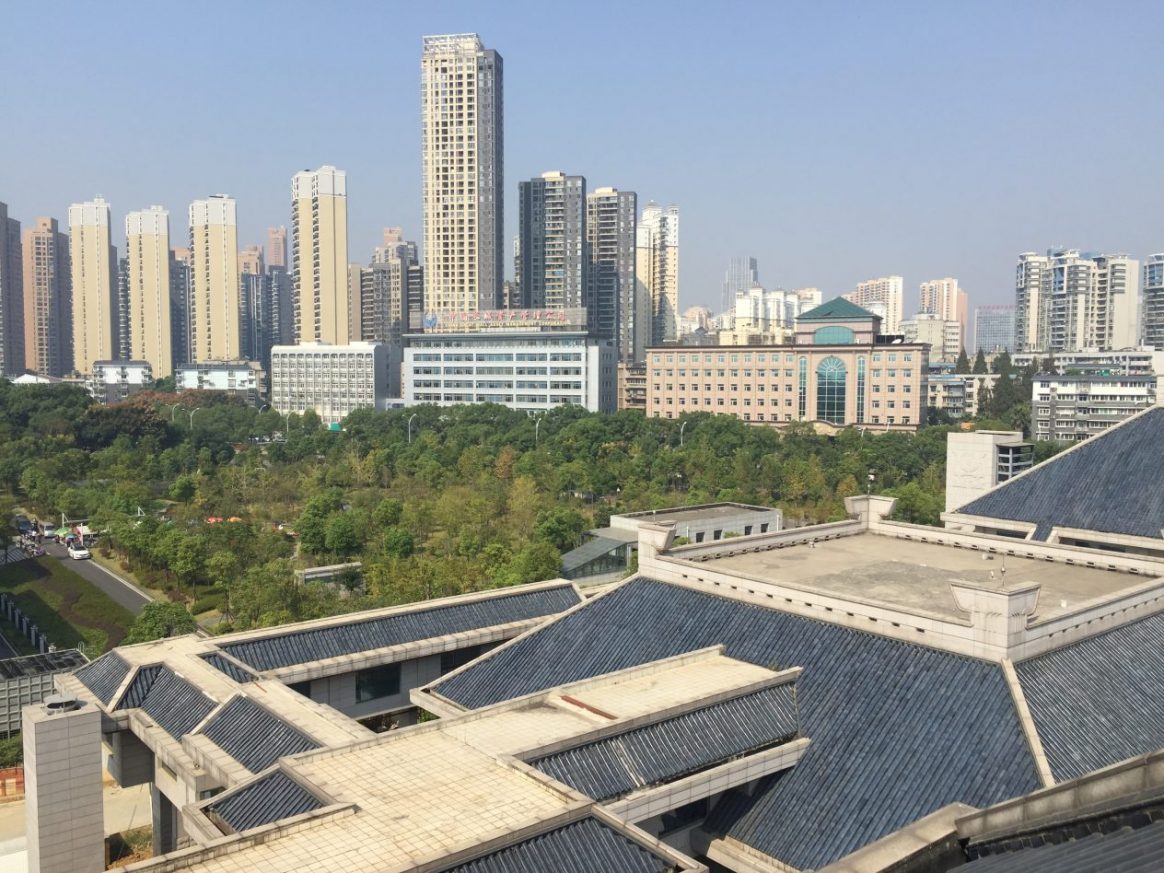 Une vue depuis le musée de la Province du Hubei
