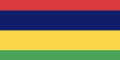 Le drapeau coloré de l'île Maurice