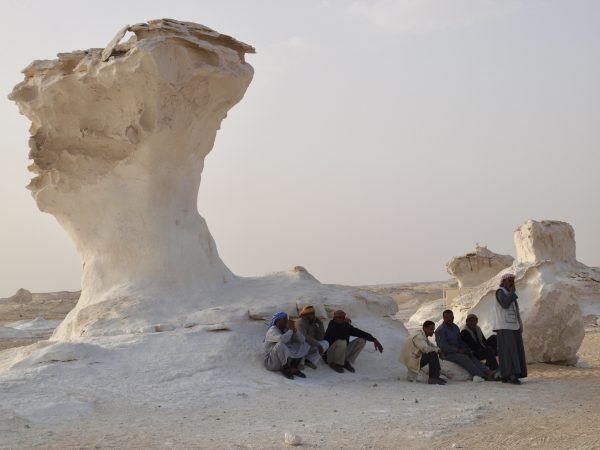 Quelque part dans le désert blanc en Egypte