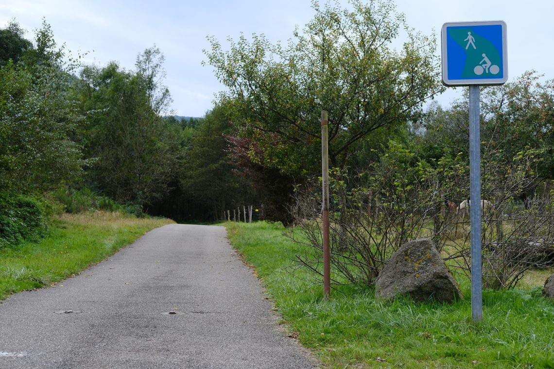 La voie verte au niveau de Luvigny