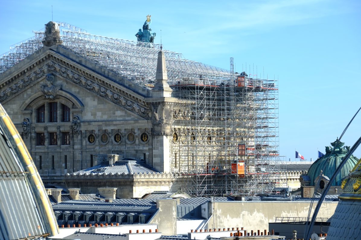 Le Palais Garnier en phase de rénovation