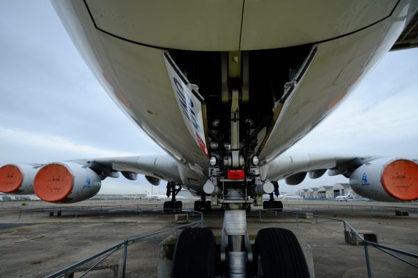 Au pied de l'A380 sur le tarmac du musée de l'Air et de l'Espace au Bourget