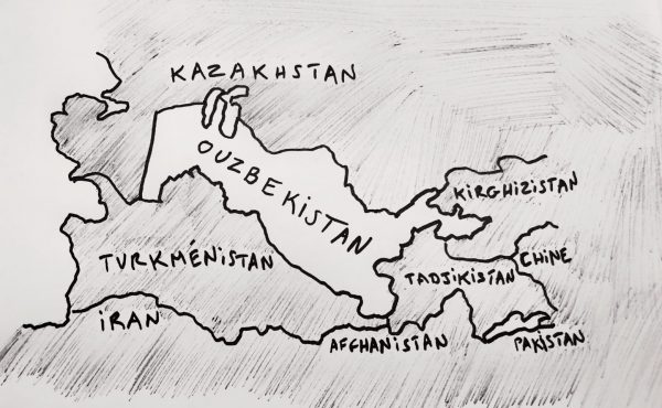 La carte de l'Ouzbékistan