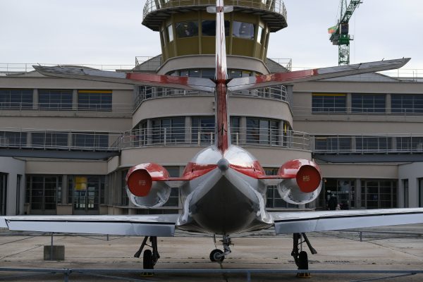 Un Falcon, le fameux jet privé de la société Dassault