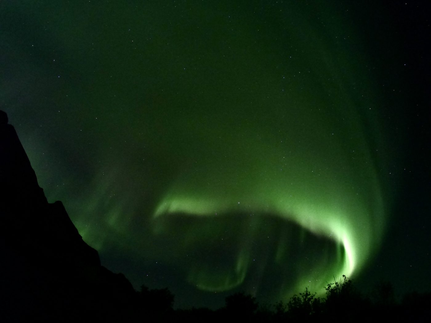 Une aurore boréale dans le nord de la Norvège