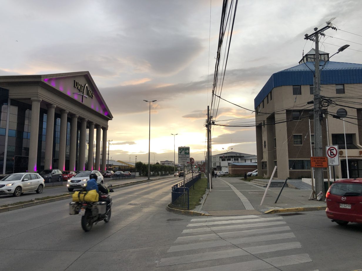 Punta Arenas en été et en fin de journée