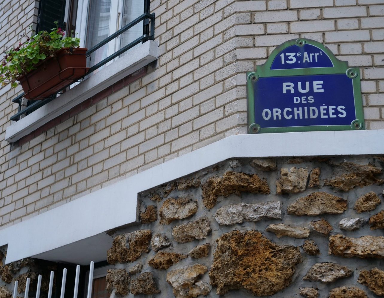 La rue des Orchidées dans le 13 ème arrondissement