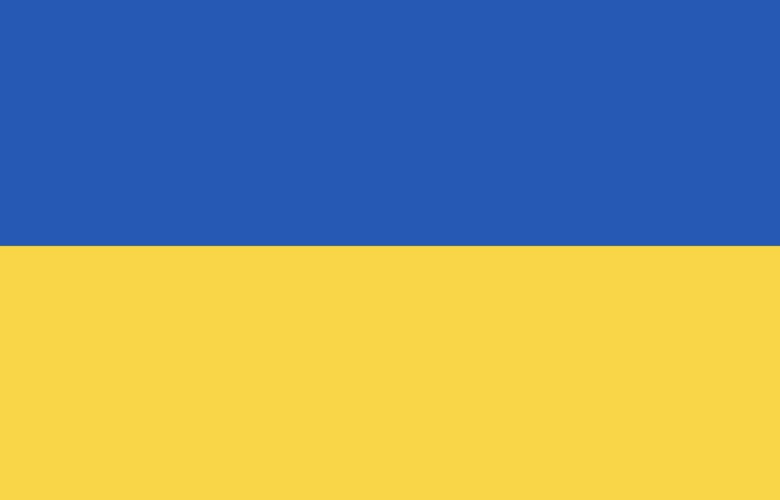Le joli drapeau ukrainien, jaune et bleu