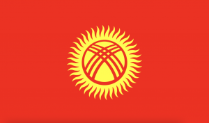 le drapeau national du Kirghizistan