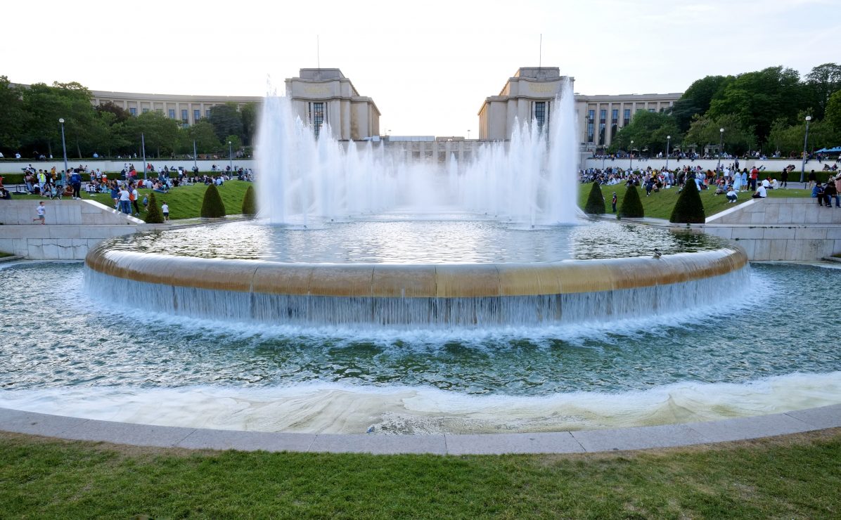 La fontaine des jardins du Trocadéro