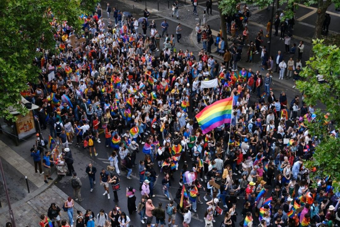 Le cortège de la Gay Pride à Paris