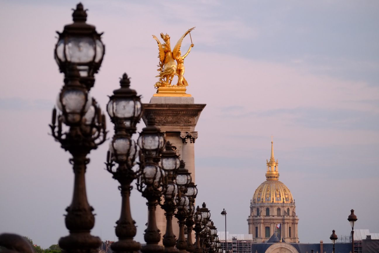 Les lampadaires du pont Alexandre III