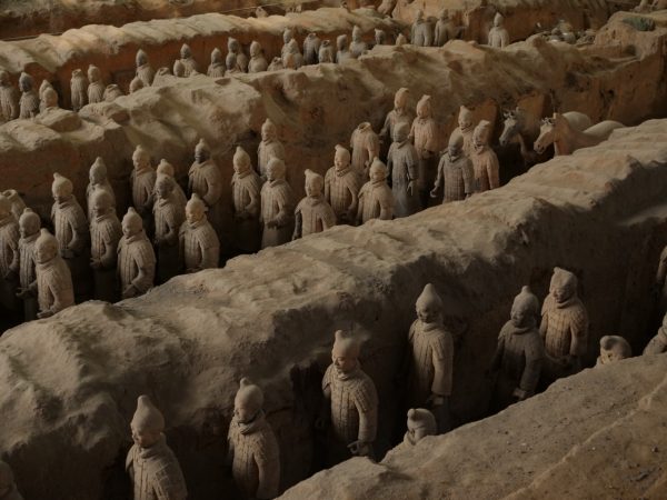 The terracota army at the Mausoleum of Qin Emperor