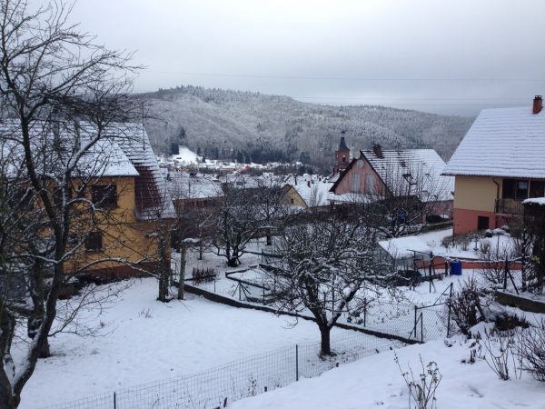 L'Alsace en hiver sous la neige. © Yann Vernerie