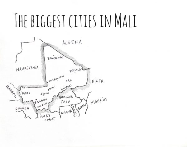 The largest cities in Mali