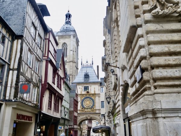 A view of the Big Clock of Rouen, from the street which it has the same name