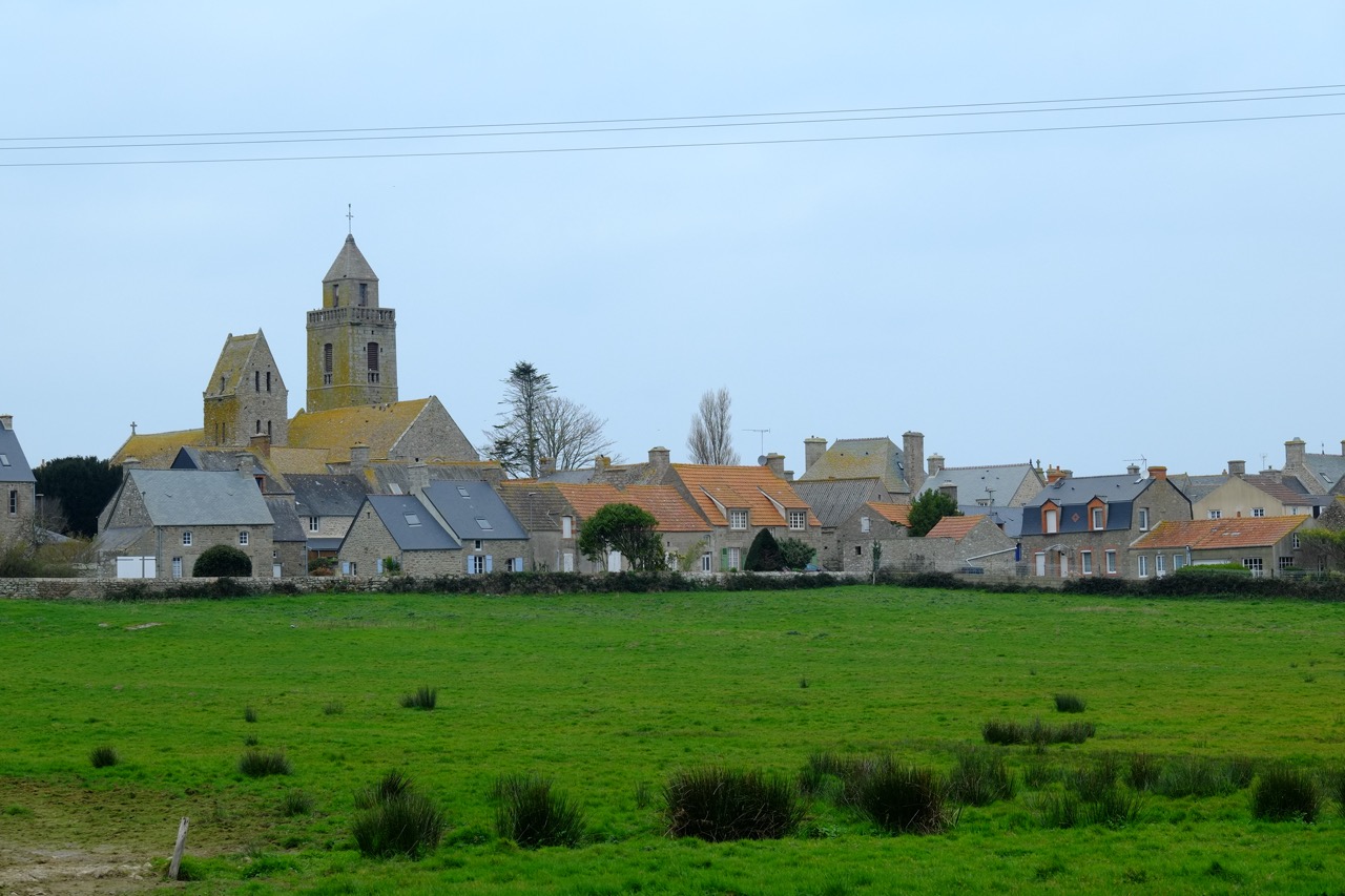 Le petit village de Gatteville-le-phare dans le nord du Cotentin