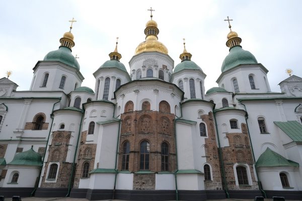 La façade de Sainte Sophie, la plus belle église de Kyiv