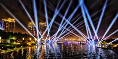 An amazing view of Zhengzhou by night