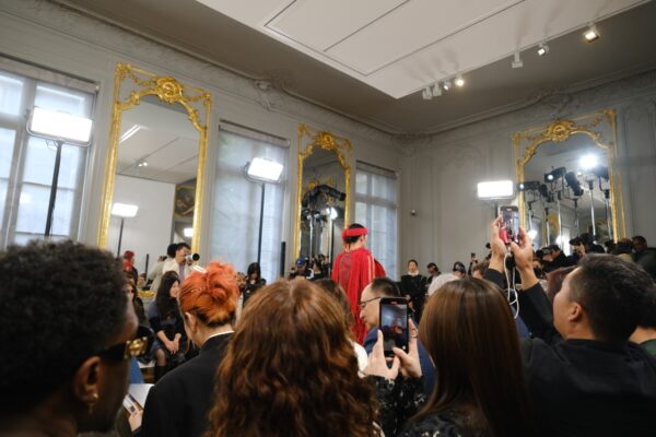 A view of the fashion show during the fashion week at the Cultural China Center in Paris