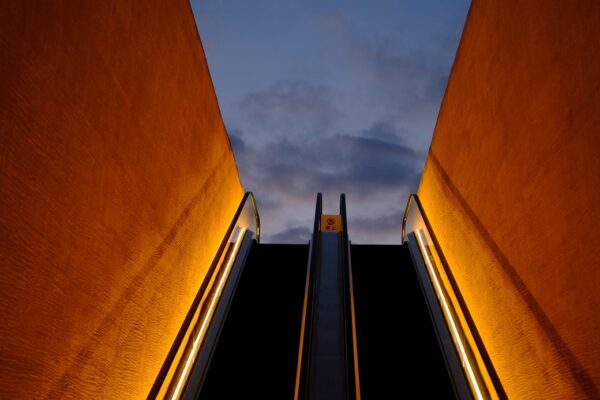 An escalator which lead to the sky, the way to heaven