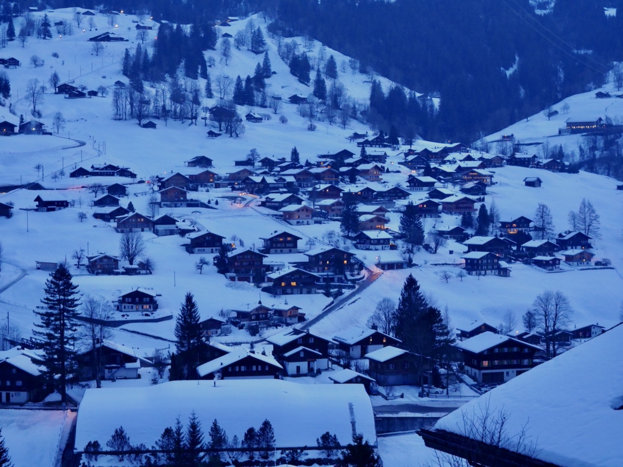 Les chalet de Grindelwald au pied de l'Eiger